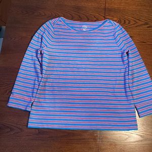 J Crew Striped Slub Tee Medium